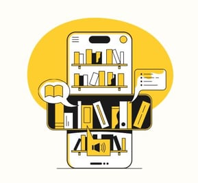 Bookstore app illustration