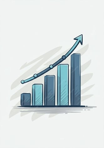 Hand-Drawn Financial Growth – Unique Business Illustration!